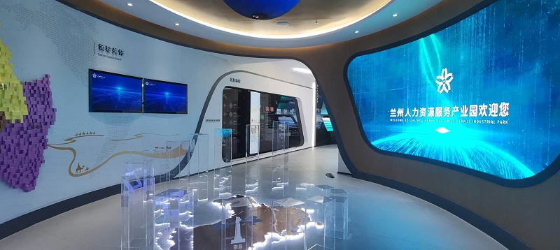 中億睿液晶屏、滑軌屏助力蘭州人力資源產(chǎn)業(yè)園打造創(chuàng)意科技化數(shù)字展廳